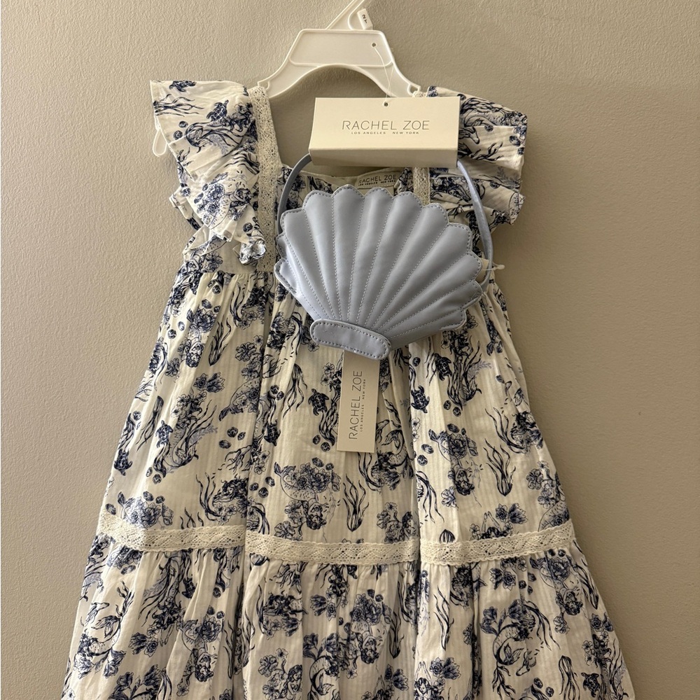 Rachel Zoe Kids Dress with Navy Floral Design